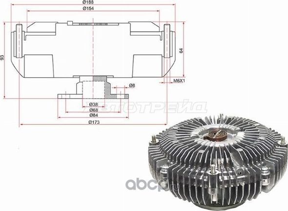 ВИСКОМУФТА TOYOTA LAND CRUISERTUNDRA09- SEQUOIA (SAT). Артикул ST1621038071