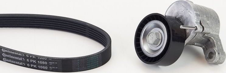 Приводной ремень поликлиновой с роликами (комплект) ContiTech. Артикул 6PK1080K4