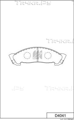 Тормозные колодки MK Kashiyama. Артикул D4041