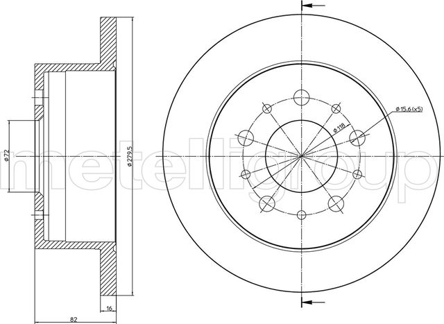 Тормозной диск Metelli. Артикул 23-0731