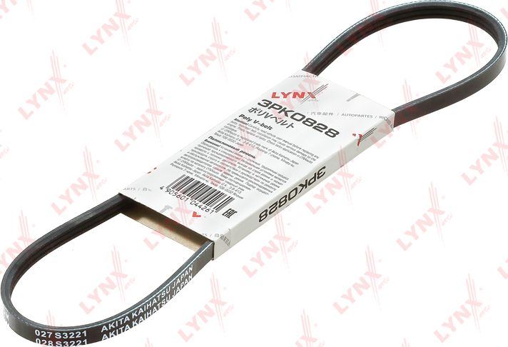Приводной ремень поликлиновой LYNXauto. Артикул 3PK0828