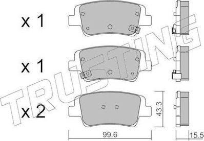 Тормозные колодки Trusting. Артикул 1371.0