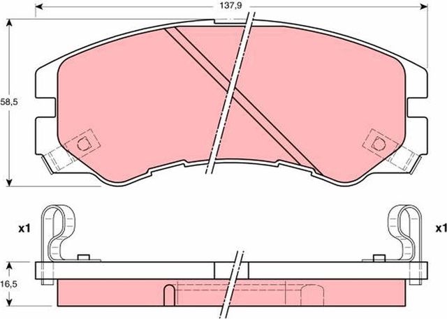 Тормозные колодки TRW передние для Isuzu Trooper II 1991-1998. Артикул GDB1186
