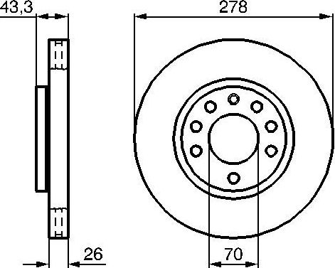 Тормозной диск Bosch. Артикул 0 986 479 262