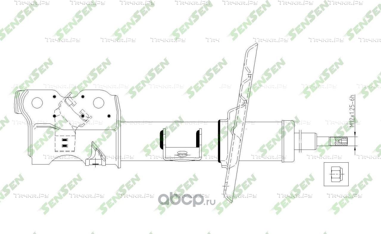 АМОРТИЗАТОР ПЕРЕДНИЙ ГАЗОВЫЙ ЛЕВЫЙ NISSAN TEANA / CEFIRO / MAXIMA J32 (Sensen). Артикул 42141485
