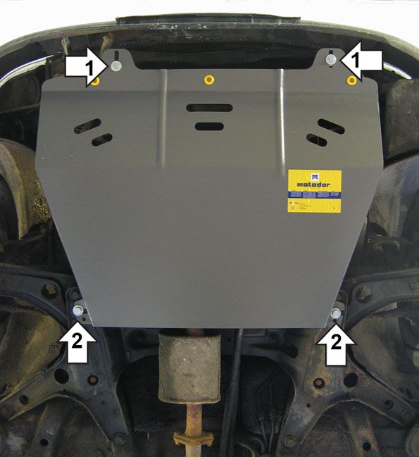 Защита Мотодор для картера, КПП Ford Escort 1995-2001. Артикул 00740