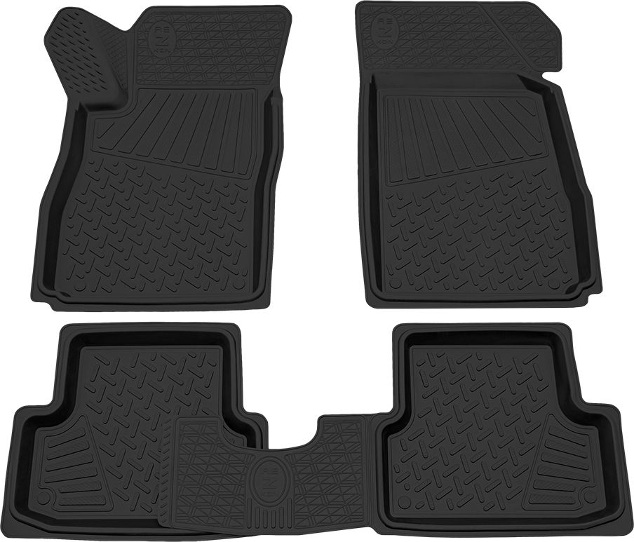 Коврики Rezkon резиновые для салона Chevrolet Aveo II 2012-2015. Артикул 1012005200