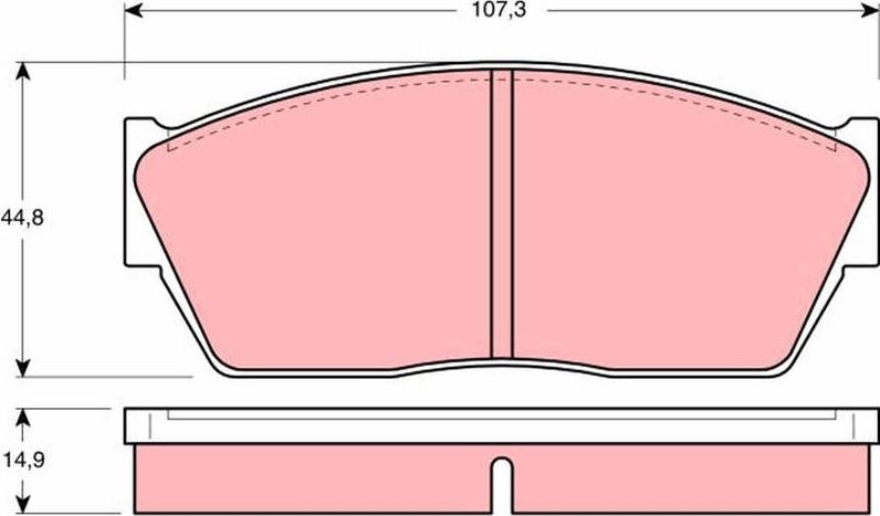 Тормозные колодки TRW. Артикул GDB284