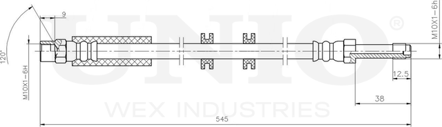 Шланг тормозной (Unio). Артикул BRH-10036