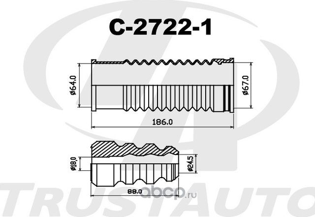 Защитный комплект амортизатора ТА (Trustauto). Артикул C27221