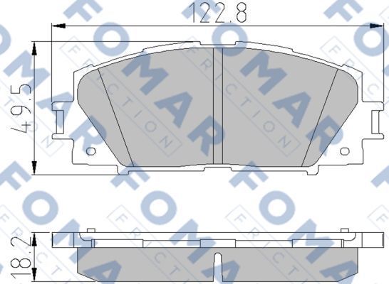 Тормозные колодки Fomar передние для Toyota Allion II 2007-2026. Артикул FO 838681