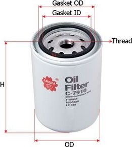 Масляный фильтр Sakura. Артикул C-7910