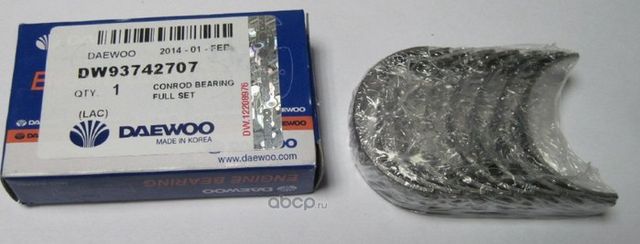 Вкладыши DAEWOO Nexia (95-) шатунные d+0.00 комплект (8шт.) DAEWOO. Артикул 93742707