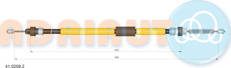 Трос ручника (тросик ручного тормоза) Adriauto. Артикул 41.0209.2