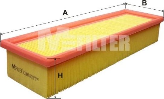 Воздушный фильтр MFilter для Renault Laguna I 1993-2001. Артикул K 248
