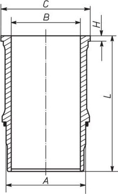 Гильза цилиндра Mahle. Артикул 227 WN 65 01