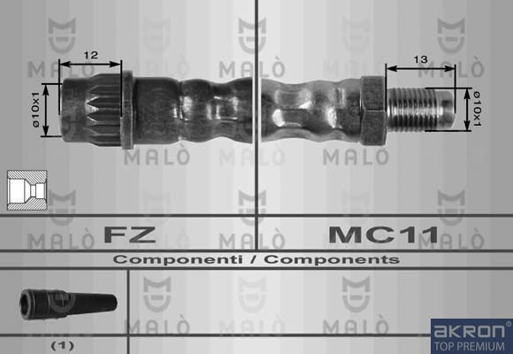 Тормозной шланг Malò. Артикул 8638