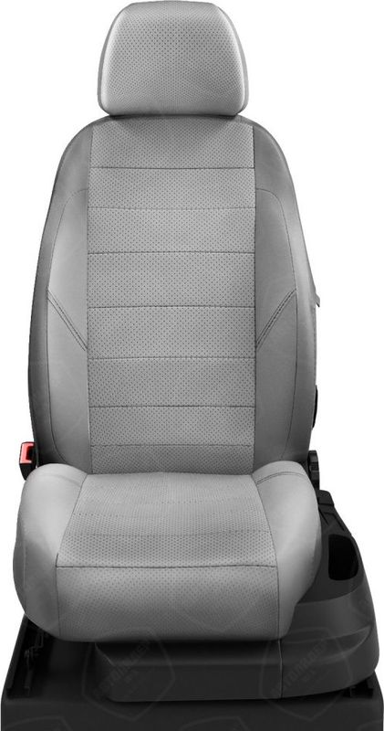 Чехлы Автолидер на сидения для SsangYong Rexton 3 2012-2024, цвет Светло-серый. Артикул SY26-0302-EC23