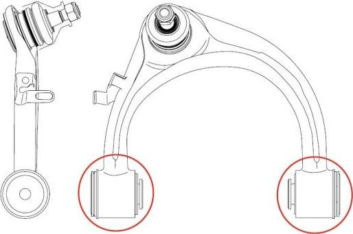 Сайлентблок переднего рычага подвески CTR верхний для Toyota Hilux VIII 2015-2026. Артикул GV1026
