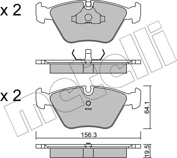 Тормозные колодки Metelli. Артикул 22-0122-0