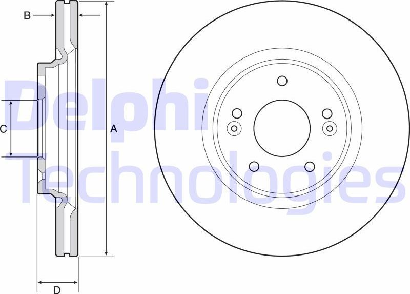 Тормозной диск Delphi. Артикул BG9339C