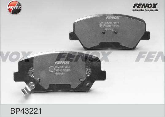 Тормозные колодки Fenox. Артикул BP43221