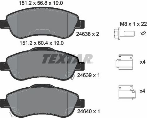 Тормозные колодки Textar Q+. Артикул 2463801