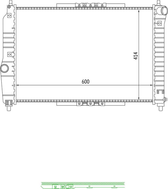 Радиатор охлаждения (Tatsumi). Артикул TGA1080