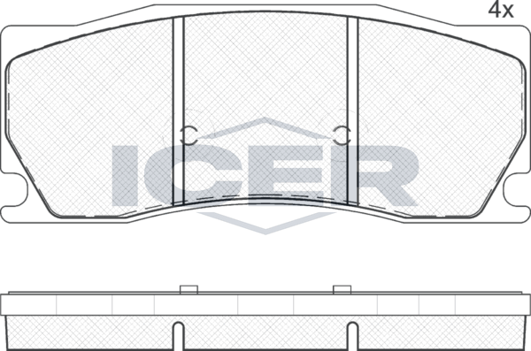 Тормозные колодки Icer передние для Jaguar XK II 2006-2014. Артикул 182016