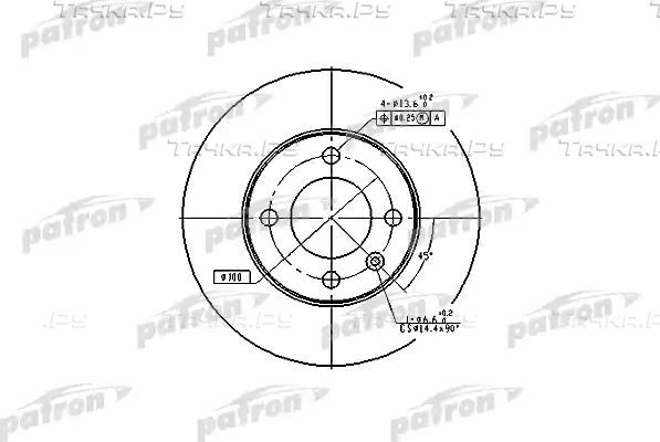 Тормозной диск Patron передний для Volkswagen Scirocco II 1980-1983. Артикул PBD1518