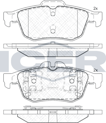 Тормозные колодки Icer. Артикул 182025