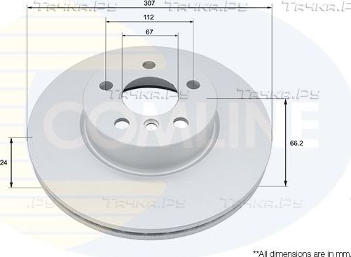 Тормозной диск Comline COATED. Артикул ADC5053V