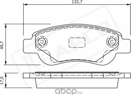 Колодки тормозные дисковые пер. PSA C1 (PM_,PN_) 05-14, C1 II (PA_,PS (Bapco) Bapco. Артикул BP0323