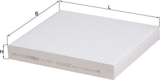 Салонный фильтр Mahle-Knecht. Артикул LA 493