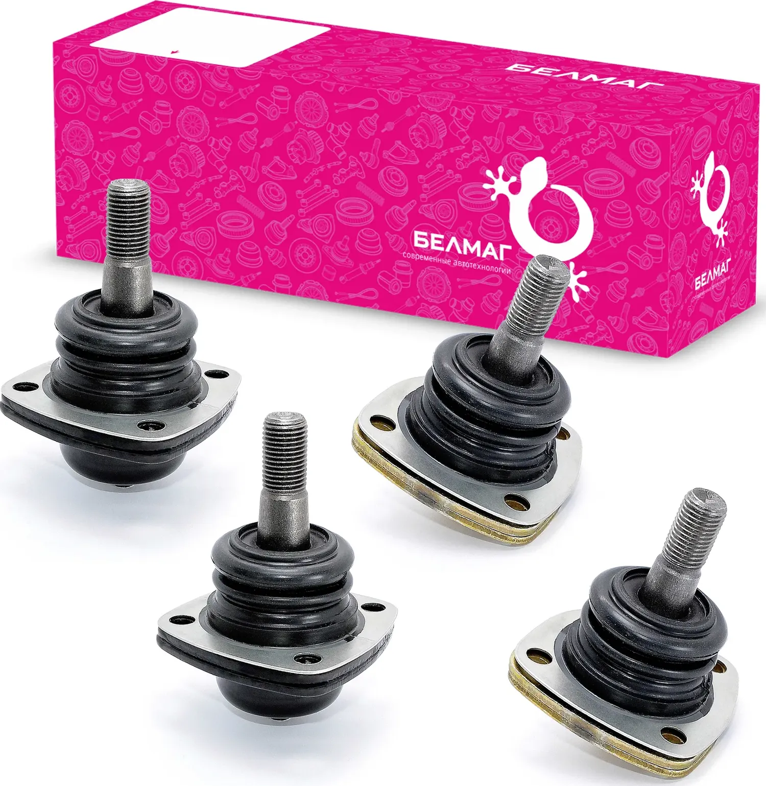 Опора шаровая ВАЗ 2101 Оригинал (верхние — 2 шт., нижние — 2 шт.), арт. BM.1136 ВАЗ 2101-2107 БелМаг BM.1136 (Belmag). Артикул BM.1136