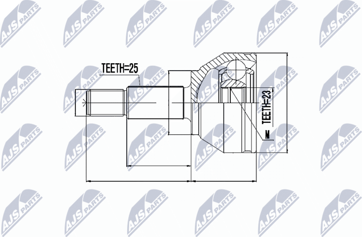 Шрус наружный (граната) NTY. Артикул NPZ-FR-019