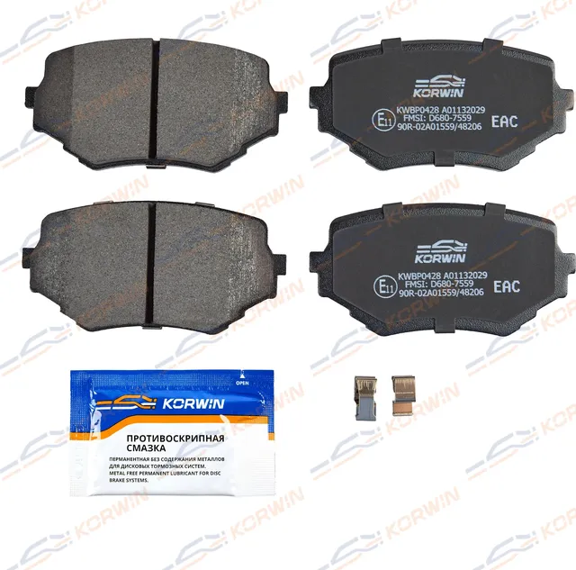 Колодки тормозные перед. Suzuli Vitara I (ET) 88-99/Grand Vitara I (FT) 98-06 (Korwin) Korwin. Артикул KWBP0428