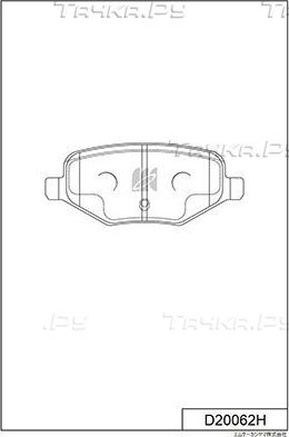 Тормозные колодки MK Kashiyama задние для Ford Explorer V 2010-2019. Артикул D20062H