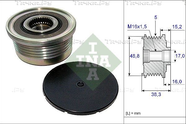 Муфта генератора обгонная Ina для Volvo S40 I 2000-2003. Артикул 535 0048 10