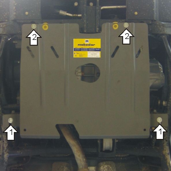 Защита Мотодор для картера, КПП Chery Kimо S12 2007-2014. Артикул 09007