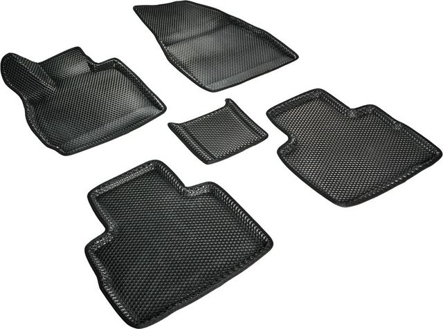 Коврики Seintex 3D EVA ромб для салона Exeed RX 2020-2026 ЧЕРНЫЕ. Артикул 99441