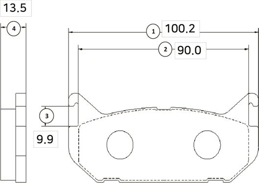 Тормозные колодки CTR задние для Mazda 626 IV (GE) 1991-1997. Артикул GK0652