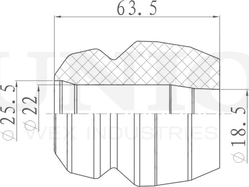 Отбойник амортизатора (Unio). Артикул DUC-40004