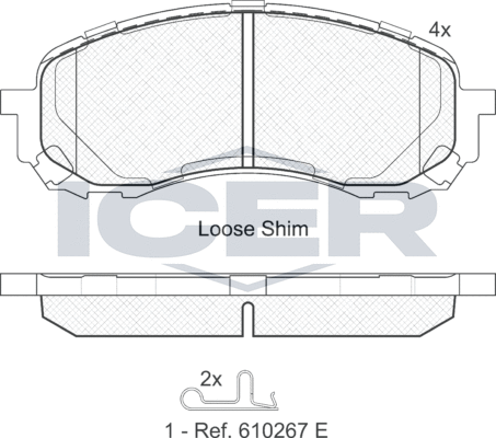 Тормозные колодки Icer. Артикул 181800