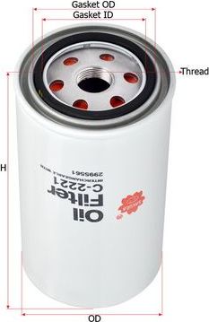 Масляный фильтр Sakura. Артикул C-2221