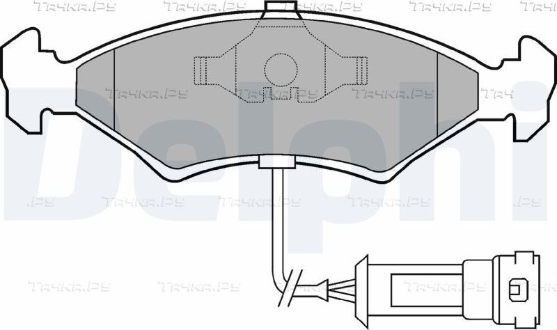 Тормозные колодки Delphi (Low-Metallic). Артикул LP255