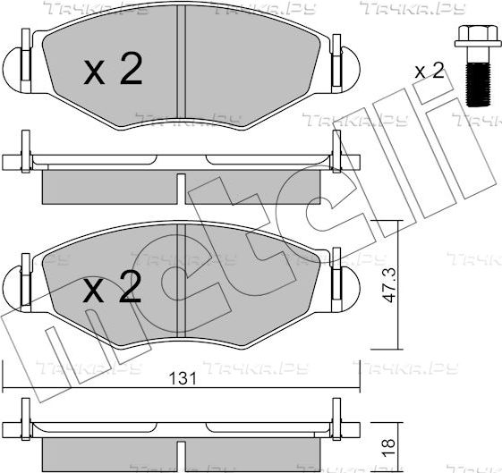 Тормозные колодки Metelli. Артикул 22-0254-1