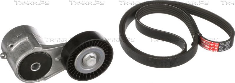 Приводной ремень поликлиновой с роликами (комплект) Gates Micro-V® Kit для Opel Astra H 2004-2010. Артикул K015PK1210