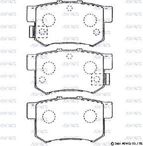 Тормозные колодки Advics передние/задние для Nissan Juke I 2010-2019. Артикул SN419P