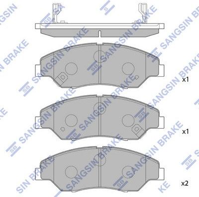 Тормозные колодки Sangsin Hi-Q HI-Q Severe Duty. Артикул SP1118(SD)